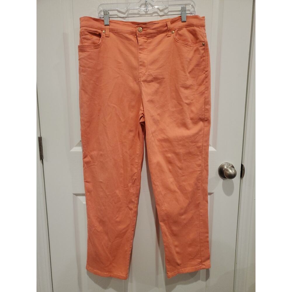 Gloria Vanderbilt Amanda Stretch Salmon Denim Jeans Size 16